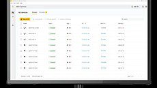 Management-Software-Oberfläche auf einem Bildschirm
